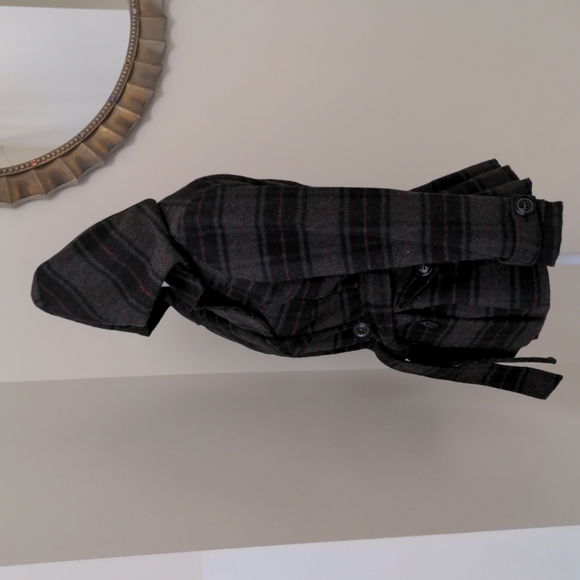 Medium black, grey, and red Maralyn & Me peacoat - Picture 2 of 5